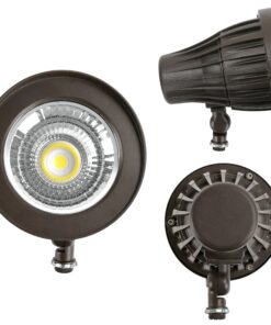 GKOLED 20W Bullet/Round Outdoor Spotlight, Narrow Beam Angle Light, 2500 Lumens Aluminum Waterproof Flag Pole Light, 5000K Daylight White, 120-277V AC, UL Listed and DLC Qualified, 5 Years Warranty 20 Watts 5000K 20° 12 9122QD8g6aL