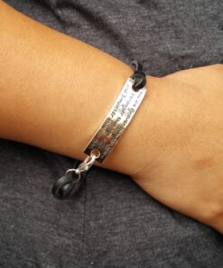 Pink Box You are braver than you believe Sterling Silver Plated Bracelet with Inspirational Message 5 9122n6gRwrL