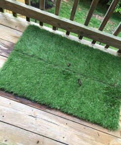 GOLDEN MOON Turf Grass, Artificial Grass, Tile Interlocking and Self-Draining Mat for Patio, Indoor Outdoor, 1x1 ft, 1.5 in Pile Height, 9 Pack 9 Tiles(9 sq ft) 49 9122tKA0oBL
