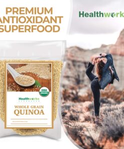 Healthworks Quinoa White Whole Grain Raw Organic (80 Ounces / 5 Pounds) | Protein, Fiber & Iron | Peruvian Origin | Rice & Pasta Substitute 17 91274IvPnEL