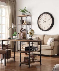 HOMELEGANCE Factory Metal Frame Writing Desk, Rustic Brown 21 9129N8zlvaL