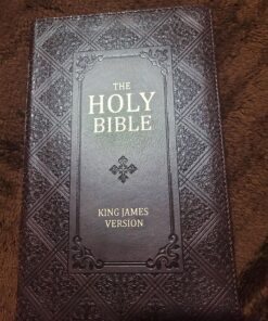 KJV Holy Bible, Giant Print Standard Size Faux Leather Red Letter Edition - Thumb Index & Ribbon Marker, King James Version, Dark Brown 61 912BU5ur oL