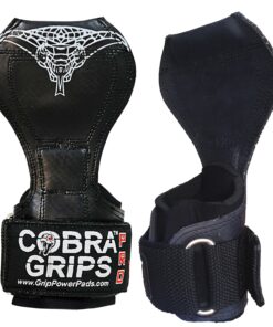 Cobra Grips PRO Weight Lifting Gloves Heavy Duty Straps Alternative Power Lifting Hooks for Deadlifts Adjustable Neoprene Padded Wrist Support Bodybuilding A PRO Black Rubber One Size 24 912FfOROu0L