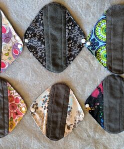 7pcs Set 1pc Mini Wet Bag +6pcs 8 Inch Charcoal Bamboo Mama Cloth/Menstrual Pads/Reusable Sanitary Pads/Panty Liners 17 912HgzpjL1L