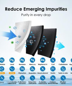 Waterdrop Plus RPWF Refrigerator Water Filter, Replacement for GE® RPWF (Not RPWFE), WDP-F19, RWF1063, DWF-36, RWF3600A, WSG-4, OPFG3-RF300, R-3600, MPF15350, Certified by NSF 401&53&42, 1 Pack 26 912I3DAXBOL