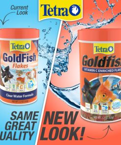 Tetra Goldfish Flakes, Nutritionally Balanced Diet For Aquarium Fish, Vitamin C Enriched Flakes, 4.52 lbs oz 28 912KRA6PtaL