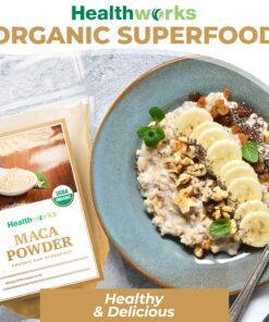 Healthworks Maca Powder Raw (16 Ounces / 1 Pound) | Certified Organic Flour Use | Keto, Vegan & Non-GMO | Premium Peruvian Origin | Breakfast, Smoothies, Baking & Coffee | Antioxidant Superfood 23 912NYPGXg5L 1