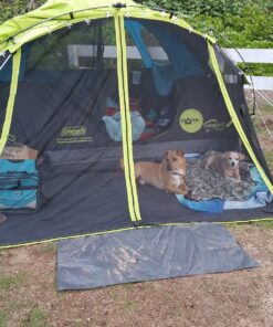 Coleman Carlsbad Dark Room Camping Tent with Screened Porch, 4/6 Person Tent Blocks 90% of Sunlight and Keeps Inside Cool, Weatherproof Tent with Easy Setup and Screened-In Porch 6-person 43 912OXppsv2L