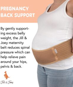 Jill & Joey Maternity Belt - Belly/Back Support Band Brace - Pregnancy Must Haves (Beige, Medium) Beige 32 912aPWpgyTL