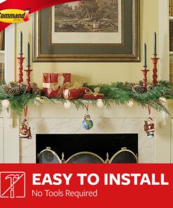 Command Small Decorating Clips, Damage Free Hanging Light Clips with Adhesive Strips, No Tools Small Wall Clips for Hanging Lights and Cables, 40 White Clips and 48 Command Strips 40 Clips 27 912aqAgGW0L