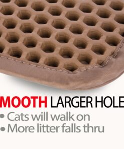 iPrimioJUMBO SIZE Cat Litter Trapper - EZ Clean (Brown/Tan) - 32 inches by 30 inches / Super BIG. Exclusive Water Proof Layer and Puppy Pad Option. Patent Pending. 32x30 - Brown 26 912ekHX0fRL