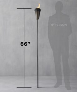 TIKI Brand Island King Outdoor TIKI Torch for Backyard, Patio and Garden, Metal Brown - 65 Inch, 1120129 Gun Metal 32 912enYz3EGL