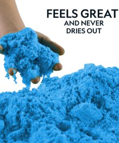 NATIONAL GEOGRAPHIC Play Sand - 6 Lbs. of Sand with Castle Molds (Blue) - A Fun Sensory Activity Blue 6 Pound 15 912qU40VbCL