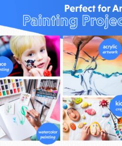 Crafts 4 All Acrylic Paint Brushes - Pack of 10 Professional, Wide and Fine Tip, Nylon Hair Artist Paintbrushes - Paintbrush Bulk Set for Watercolor, Canvas, Craft, Detail & Oil Painting 10 Pack 18 912uiaHCuL 1