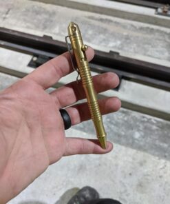 ILEAF Ballpoint Pen Solid Brass EDC Pen, Portable Delicate Signature Pen with Pencil Case and 2 Extra Black Ink Refills 27 912xr4nF3FL