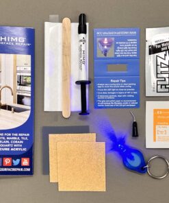 LCA(TM) Clear, Light Cure Acrylic DIY Surface Repair Kit for Granite, Marble and Porcelain 33 912ydVuNpsL