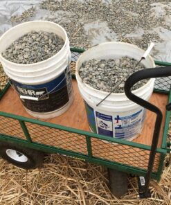 Gorilla Carts GOR400-COM Steel Garden Cart, Steel Mesh Removable Sides, 3 cu ft, 400 lb Capacity, Green 49 912yj45x2mL