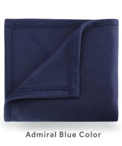 Sunbeam Royal Ultra Fleece Heated Electric Blanket Twin Size, 84" x 62", 12 Heat Settings, 12-Hour Selectable Auto Shut-Off, Fast Heating, Machine Washable, Warm and Cozy, Admiral Blue Royal Ultra Blanket 20 9130mRV9DEL