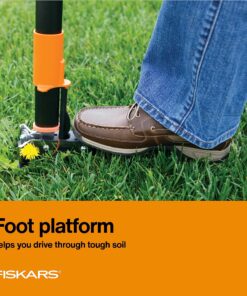 Fiskars 3-Claw Stand Up Weeder - Gardening Hand Weeding Tool with 39" Long Ergonomic Handle - Black/Orange 17 9137TmVYU1L