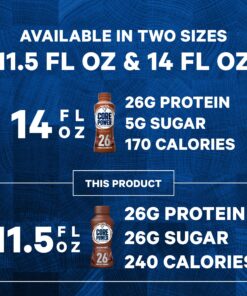 Fairlife Core Power 26g Protein Milk Shakes, Ready To Drink for Workout Recovery, No Artificial Sweeteners, Chocolate, 11.5 Fl Oz (Pack of 12) 11.5 Fl Oz (Pack of 12) 21 913AoRFKiQL