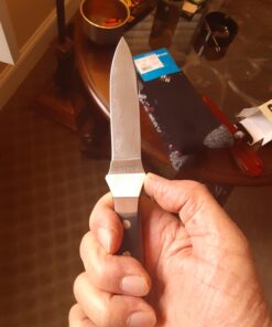 Old Timer 162OT Boot Knife 7.8in High Carbon Stainless Steel Full Tang Fixed Blade Knife with 3.8in False Edge Blade, Black Sawcut Handle, and Leather Belt Sheath for Camping, Hunting, and Outdoors 15 913M7CnRRxL