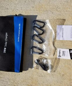 Solar Panels Charger with Digital Ammeter, BigBlue 28W SunPower Camping Solar Panel, Dual USB(5V/4A Overall), IPX4 Waterproof, Compatible with iPhone 13/11/Xs/X/8/7, iPad, Samsung Galaxy, Google Pixel Blue 76 913SDHoNh2L