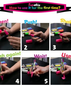 Liquid Chalk Board Window Markers - 8 Pack Erasable Pens Great for Chalkboards - Non Toxic Safe & Easy to Use Neon Bright & Vibrant Colors for All Ages Funatix 19 913fkhmo05L