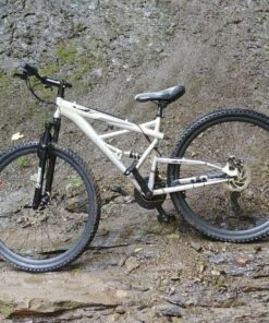 Mongoose Impasse Full Suspension Mountain Bike, Men and Women, 18-Inch Aluminum Frame, 29-Inch Wheels, Front and Rear Disc Brakes, Twist Shifters, 21-Speed Rear Deraileur, Silver 42 913gqvNyXYL