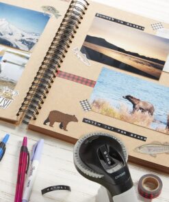 DYMO 3D Plastic Embossing Labels for Embossing Label Makers, White Print on Black, 3/8'' x 9.8', 1-roll Pack (520109) 7 913iI0SYTtL 1