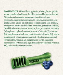GREENIES Regular Natural Dog Dental Care Chews Oral Health Dog Treats Blueberry Flavor, 12 oz. Pack (12 Treats) 12 Ounce (Pack of 1) 18 913k9NSZTcL