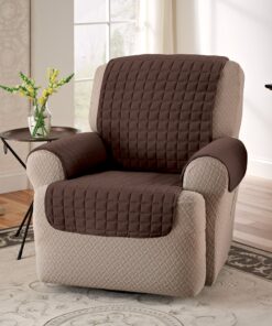 Alternative view of Innovative Textile Solutions, Microfiber Furniture Protector Recliner Wing Chair, Perfect Chair Protection, Comfortable Easy Stretch Fabric, Protect Against Spills and Stains (Chocolate) Chocolate