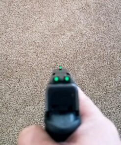 TRUGLO TFO Tritium & Fiber-Optic Handgun Sight | Snag-Resistant Front & Rear Bright Night Sights, Compatible with Glock Handguns Green Glock Low Set 46 914 M73zdDL