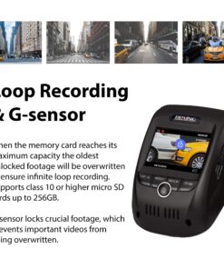 Rexing V1P 3rd Generation Dual 1080p Full HD Front and Rear 170 Degree Wide Angle Wi-Fi Car Dash Cam with Supercapacitor, 2.4" LCD Screen, G-Sensor, Loop Recording, Mobile App V1P Gen3 25 91416pkeJML