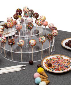 Alternative view of YestBuy Cake Pop Display Stand, 30 Hole Cake Pop Holder , 3 Tiered Lollipop Holder for Weddings, Birthday Parties, Anniversaries Gift, Halloween, Christmas Candy Decorative (Clear) 30 holes
