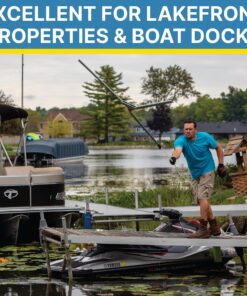 Jenlis The Original Weed Razer, Lake Weed Cutter, Large Pond Aquatic Plant Cutting Tool, Long and Sharp Razor Blades Shear Cattail, Reed, Lilly & Chara Algae, 48 Inch Cut Width, 25 Foot Throw Rope Jenlis Weed Razer Aquatic Weed Cutter 33 914IQdZ4seL 1