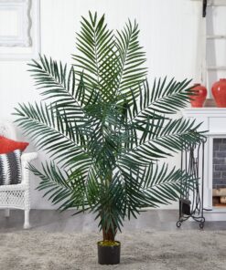 Nearly Natural 5416 5ft. Areca Palm Tree,Green,42" x 11" x 11" 6 914IYasfzUL