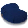 Seat Of Your Soul Crescent Meditation Cushion –10 Colors Half-Moon Yoga Pillow; Organic Cotton Zafu Cover & Zipper Liner to Adjust USA Buckwheat Hulls; Floor Pouf for Sitting Kids, Men or Women Navy 3 914JVZTYtrL