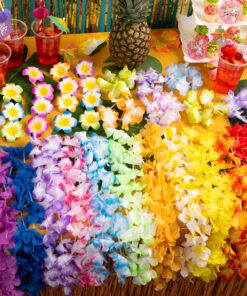 Joyin Toy 36 Counts Hawaiian Leis Bulk, Tropical Flower Lei Hawaiian Lei Beach Hawaii Luau Party Favors Decoration Birthday Party Supplies(3 Dozen) 28 914Jl1Fm2NL