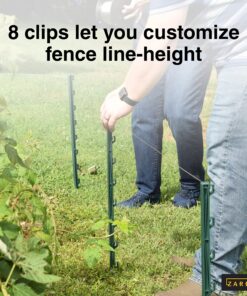 Fi-Shock P-30G 30 Inch Garden Fence Post, Ideal for Gardens and Temporary Fencing - 25 Pack,Dark Green Garden Post 15 914O97Dd8EL