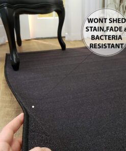 Indoor Doormat Rubber Backed,30 inch x 18 in, Solid Black, Non Slip, Kitchen Rugs and Mats Doormat 18 x 30 inch ( Indoor Mat ) 13 914TV9ukjjL