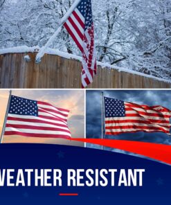 American Flags for Outside 3X5 -American Flag 3x5 with Embroidered Stars and Sewn Stripes US Flag 3x5 Heavy Duty Outdoor Made in USA for High Wind- All Weather Flags 3 by 5 Foot 29 914VMqimlrL