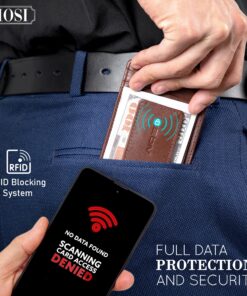 Viosi Money Clip Slim Leather Wallet For Men Front Pocket Rfid Blocking Card Holder With Rare Earth Magnets Brown 14 914YG0jKixL