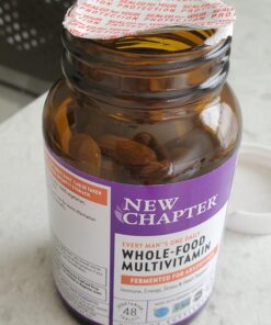 New Chapter Men's Multivitamin for Immune, Stress, Heart + Energy Support with Fermented Nutrients - Every Man's One Daily, Made with Organic Vegetables & Herbs, Non-GMO, Gluten Free - 48 ct 48 Count (Pack of 1) 32 914Z83hi5L 2