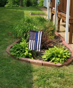 ERT Thin Blue Line Garden Flag Double sided 12.5 x 18 Inch Police Flag American Flag Made by Oxford lawn decoration 32 914cL3wpl3L