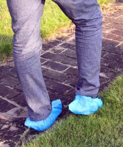 G & F Products - 13033 Premium 100 Pack (50 Pairs ) Disposable Boot & Shoe Covers Slip - Resistant fits up to size 11 US Men and 13 US Women, Blue, Large Slip-resistant Large 100 Pack 23 914fDHys5kL 3