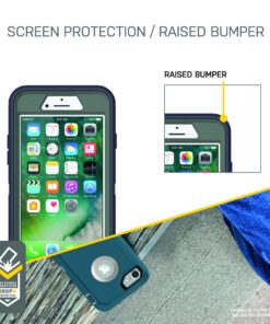 OtterBox iPhone SE 3rd & 2nd Gen, iPhone 8 & iPhone 7 (not compatible with Plus sized models) Defender Series Case - BLACK, rugged & durable, with port protection, includes holster clip kickstand Frustration Free Packaging 31 914ioKsivhL