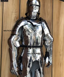 Medieval Gothic Wearable Suit of Armor Full Body Wearable Armor Costume Silver 12 914p I9R3oL