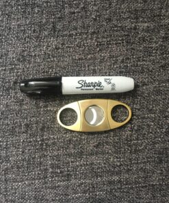 Alaska Bear® Cigar Cutter Stainless Steel Guillotine Double Cut Blade in Black Gift Pouch 44 914rFe17bL