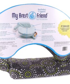 My Brest Friend Original Nursing Pillow | Ergonomic Breastfeeding Pillows | Supports Both Mom & Baby | Breastfeeding Essentials | Handy Side Pocket, Double Straps & Removable Cover, Fireworks Grey/Yellow Fireworks 29 914vV59E9NL 1
