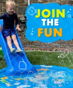 SplashEZ 3-in-1 Splash Pad, Sprinkler for Kids and Baby Pool for Learning – Toddler Sprinkler Pool, 60’’ Outside Water Toys – “from A to Z” Outdoor Play Mat for Babies & Toddlers from A to Z 21 915 uqJEdSL